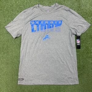 Detroit Lions Football NFL Men's Logo Tee Shirt Size Large & XL NWT Gray